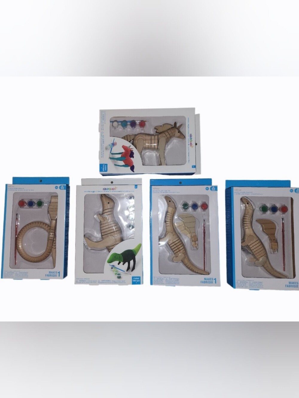 Bundle of 5 Creatology Wooden Wiggle Paint Kits NIB DIY